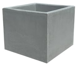 Vaso Quadrato in Cemento Grigio (66x66x56h)