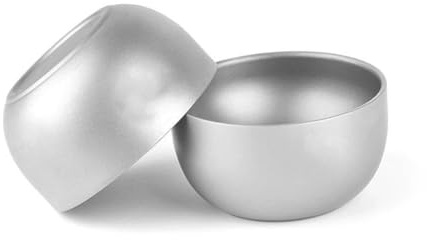 Correa Titanium Cup Pure Titanium Tea Cup 45ml Double Layer Teacup for Camping Daily Used Hiking 2PCS Tea Cup