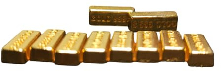 Elnwnnkc Premium Miniatur Goldbarren Repliken 10 Stück Aus Legierung Gefertigte Dekorative Requisiten Für Maßstabsgetreue Modelle Miniatur Goldbarren Modellspielzeug