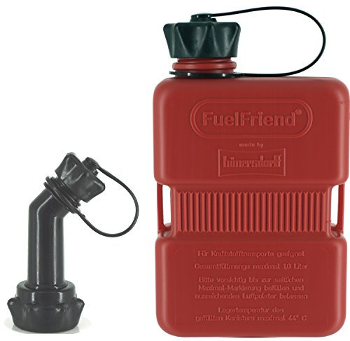 FuelFriend®-PLUS - jerrycan 1,0 litre + bec verrouillable - parfait pour les motos, les voitures et plus encore