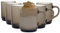 Duralex Versailles Glass Mugs Cups 260ml, Smoke, Set of 6 4020CR06