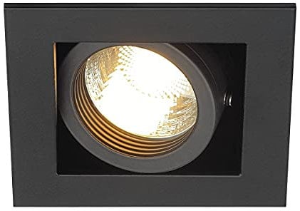 SLV KADUX 1 | Einbauleuchte, Innenbeleuchtung, Deckeneinbauleuchte, LED Spots, Deckenstrahler, Deckenleuchte| Zweiflammig, GU10, rechteckig, weiß, max. 50W, inkl. Clipfedern