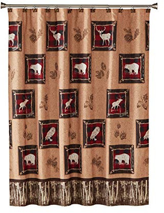 SKL Home by Saturday Knight Ltd. Sundance Rideau de Douche Marron