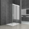 Durovin Bathrooms 1100 x 800mm L Shape Rectangular Frameless Shower Enclosure - Sliding Door - 8mm Safety Clear Glass