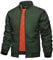 KEFITEVD Hommes Cargo Bombardiers Vestes Thermique Moto Armée Verte Vestes Militaire Coupe-Vent avec Poches à Fermeture à Glissière - Armée Vert - XL/étiquette taille 2XL