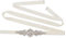 Tendaisy Damen handgemachter Kristall Diamant Gürtel Hochzeit Braut Schärpen für Brautjungfer Kleider - Beige -