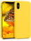 kwmobile Case Compatible with Apple iPhone X Case - TPU Silicone Phone Cover with Soft Finish - Radiant Yellow