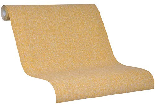 marburg Tapete Ocker Uni Vliestapete Tessile für Schlafzimmer Wohnzimmer oder Küche 10,05m x 0,53m Uni Neu