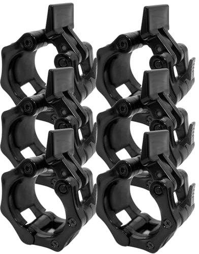 The Pure Blue 3 x Pairs of 28mm Barbell Collar Clamps Weight Clips for Barbells, Dumbbells, Bars. Weightlifting and Strength Training Essential. Gym Accessories and Fitness Equipment.