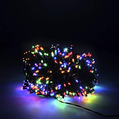 MAURER Guirnalda Luces Navidad 500 Leds Multicolor. Luz navidad interiores y exteriores IP44
