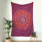 MOMOMUS Wandteppich Mandala - 100% Baumwolle, Bunt, Orientalische Designs - Ideal als Wandtuch Mandala, Indischer Wandbehang aus Stoff und Wandteppich Boho - Rot, 135x210 cm