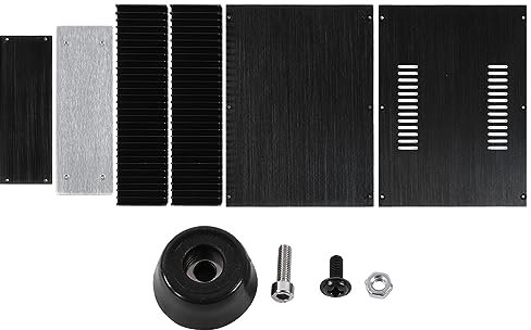 Aluminum Alloy Black WA92 Amplifier Case Aluminum Thick Plate Front Rear Panel Enclosure Chassis Box for TV Video & Audio Parts