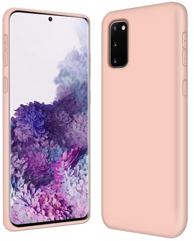 CoolGadget Schutzhülle TPU für Samsung Galaxy S20, Silikonhülle, stoßfest, Kratzfest, kabelloses Laden, weiche Innenseite, Rosa