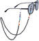 KYEYGWO Obsidian 7 Chakren Stein Perlen Brillenkette für Damen und Herren, Reiki Kristall Brillenband Edelstein Brillenkordel Mode Kette Brillenschnur für Sonnenbrillen, Myopiebrille, Lesebrillen