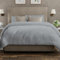 The Cotton Exchange Manchester King Size Duvet Cover Set (1 Cotton Duvet Cover & 2 Pillow Cases) - Crisp, Cool & Breathable - 100% Cotton with Button Closure - Percale Weave Bedding Set - Light Grey