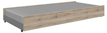 Froschkönig24 Joker Ausziehbett Kinderbett Bett San Remo Eiche/Weiß