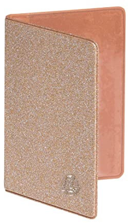 Exacompta - 5105143E - Kartenhalter - Glitzer und Lackmaterial - Zur Aufbewahrung mehrerer Karten, Kredit- oder Kantinenkarten - 10 cm x 7 cm - Eden Kollektion - Silk Gold