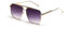 YUELUQU Retro übergroße quadratische Sonnenbrille für Damen Herren Vintage Shades UV400 Klassischer großer Metallrahmen (Gold/farbverlauf grau)