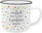 GRUSS & CO Becher Motiv Konfetti | New Bone China Porzellan, Emaille-Optik, 35 cl | Geschenk, Tasse lustig | 47893, 1 Stück (1er Pack)