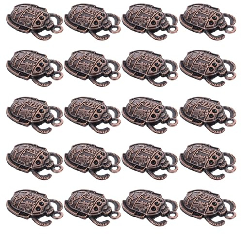 ABOOFAN Legierung Anhänger Charme Ägyptischer Skarabäus Für Halskette Und Armband Diy Schmuck Machen Zubehör Für Scrapbooking Schlüsselbund Pullover Kette 20 Stück