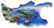 Zakynthos Greece 3D Map Fridge Magnet Souvenir Gift,Resin Handmade Zakynthos Refrigerator Magnet Home & Kitchen Decoration Collection