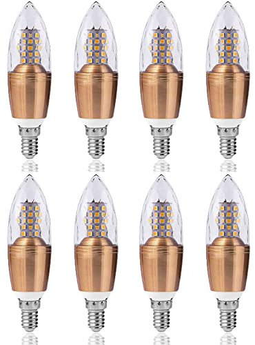 KUNOQXHA Lampadina LED E12 Candelabro Lampadine Mais, 100 Watt Equivalente 12W Lampadina LED 3000K-6000K 1200Lumen E12 Lampadine Lampadario Base Candela AC85-265V Forma Mini Torpedo