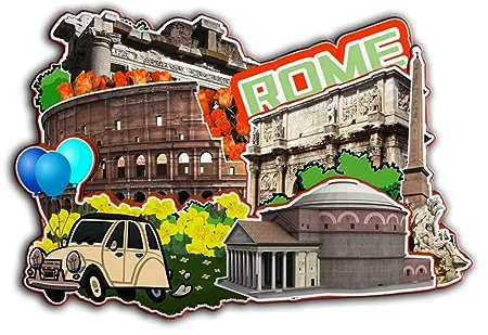 Rome Italy Magnet Fridge Magnet Wooden 3D Landmarks Travel Collectible Souvenirs Decoration Handmade -3272