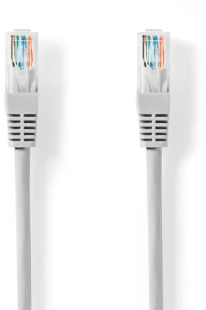 NEDIS Cat 5e-Kabel - U/UTP - RJ45 Stecker - RJ45 Stecker - 0.50 m - Rund - PVC - Grau - Label