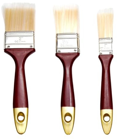 Paint Brush,Set-3 Brush Pack, DALOMGZL Professional Paint Brushes with No Loss of Bristle Paintbrush, Wall Brush Set, Trim Paintbrushes, for Paint, Stains, Varnishes, Glues (1, 1.5, 2)