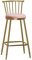 Guyifuny Sgabelli Da Bar in Velluto Seduta Imbottita in Tessuto Sedie da Bar Bancone della Colazione Sedie da Cucina Gambe in Metallo Sgabelli Alti con Schienale,Rosa,75cm
