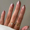 24pcs Short Almond False Nails Caramel Color Stick on Nails Ombre Press on Nails Acrylic False Nails Removable Glue-on Nails Full Cover Fake Nails Women Brides Nail Art Accessories