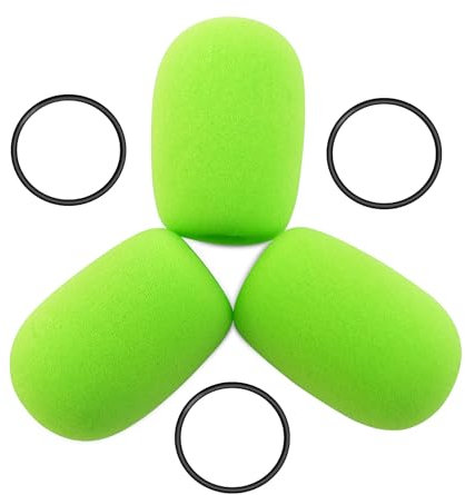 LEFXMOPHY for Bose A20 Mic Cover, Aviation Headset Replacement Windscreen for Bose A30 Microphone Spongue Pop filter 3-Pack Green Microphone Foam (Not for Proflight Series)
