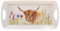 Lesser & Pavey British Designed Serving Tray | Dinner Tray For Multiple Uses Around The Home | Trays For Food Serving Or Drinks Serving | Highland Cow Medium Serving Tray - Jennifer Rose Gallery