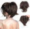 RPAEOY Haarteil Hair Extensions Pferdeschwanz Verlängerung Synthetik Wellig Locken Haarteil Ponytail Extension Zopf Haarklammer Kurzes Dutt Extension Synthetisches Haarteil für Frauen (Dunkelbraun)