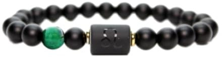 Tesselite Natursteinarmband - Modisches Armband mit 12 Sternzeichen, Mattes Stretchband, 8 mm Perlen, Unisex-Armband aus natürlichem Achatstein, Schmuck, Löwe, Einheitsgröße