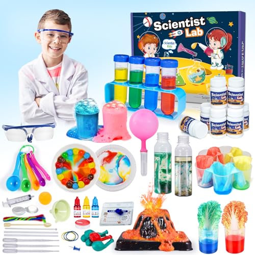 Hapikids 80+ Esperimenti Scientifici per Bambini, STEM Kit e Esperimenti di Scienze, Regalo per 5-10 Anni Maschio, Giochi Educativi