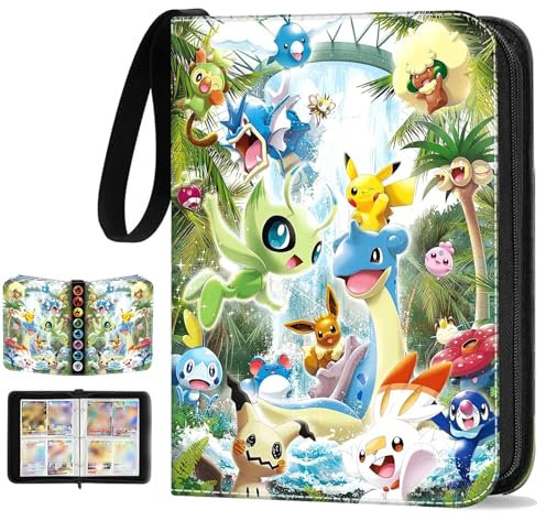 Sammelalbum für Karten, Tragbar Sammelkarten Album 50 Seiten 400 Karten Kapazität