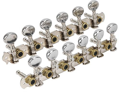 ZenithAur Stimmgerät für 12-saitige Gitarre, Outlast-Mechaniken aus Metall, Stimmwirbel, Tasten für Akustik- oder E-Gitarre, Musikinstrumententeile
