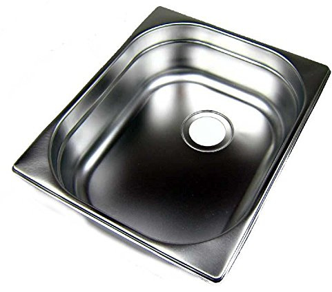 AcMax Waschbecken Spülbecken Camping Spüle 325x265x100 Deckel Edelstahl Campingküche