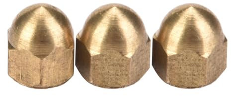 Fafeicy Messing-Hutmuttern-Set, Kuppel-Hutmutter, Kuppel-Hutmutter, Kopfkappe, Sechskantmuttern-Set, Fahrzeugbefestigungen (M4 (20 Stück))