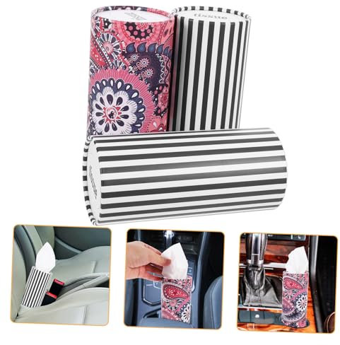 Ipetboom 3er Set Praktische Auto Papiertaschentücher Multifunktionale Gesichtstücher Runder Box 50 Tücher Pro Box Ideale Reisebegleiter Für Ihr Fahrzeug