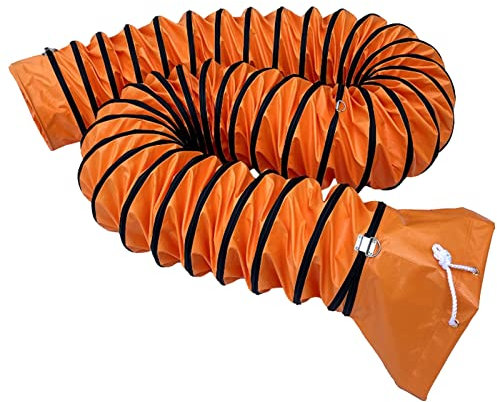 PVC-Belüftungsluftschlauch, flexibler Kanal, 33 Fuß, 16,5 Fuß, Kanalschlauchdurchmesser 24 Zoll bis 10 Zoll, 8 Zoll, verschleißfester und langlebiger Kanalschlauch mit D-Ring für HVAC-Heizungs-, Küh