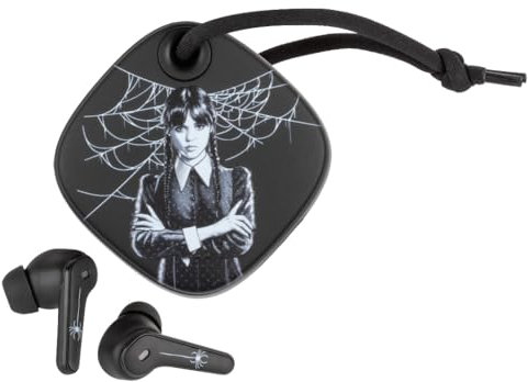 Konix Mercoledì Cuffie wireless per smartphone e tablet - Autonomia 6 h + 22 h custodia - Resistenza all'acqua IPX4 - Connessione Bluetooth - Nero