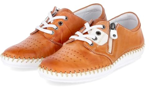 KRISBUT Damen Schnürhalbschuh in orange