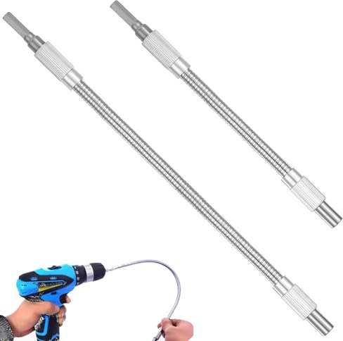 Lot de 2 porte-embouts flexibles - Rallonge flexible - Pour perceuse et tournevis - Tige 1/4