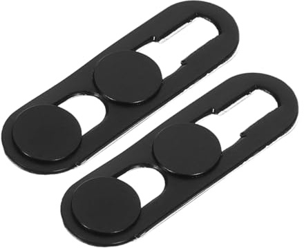 GARIOUANS 2pcs Slide Lens Cover Webcam Privacy Protector for Smartphone Laptop Desktop Pc, Ultra Thin Reusable Front Camera Cover Anti-peep Privacy Security Black