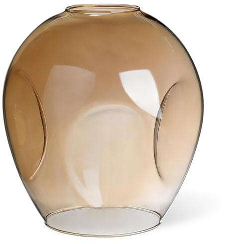 AUTSUPPL Abat-Jour Verre Transparent Pour Lampe de Table et Lampadaire Accessoire Simple Décoratif Moderne pour Salon et Bureau 6.30 X 5.91 X 5.91 in Brun