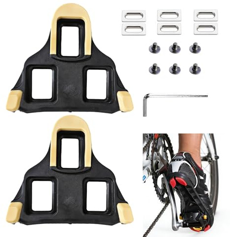 Conjunto de Calas SPD-SL, Ángulo de Liberación 13°, Compatible con Zapatillas de Ciclismo de Carretera de 3 Tornillos, Resistentes a la Intemperie y Duraderas para Ciclistas Expertos