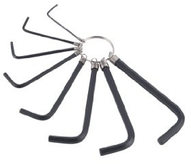 Sechskantschlüssel Satz 8tlg. 1,5-6,0mm Chrom-Vanadium