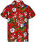 V.H.O. Funky Hawaii-Hemd, Herren, Kurzarm, Cherryparrot, Rot, XL